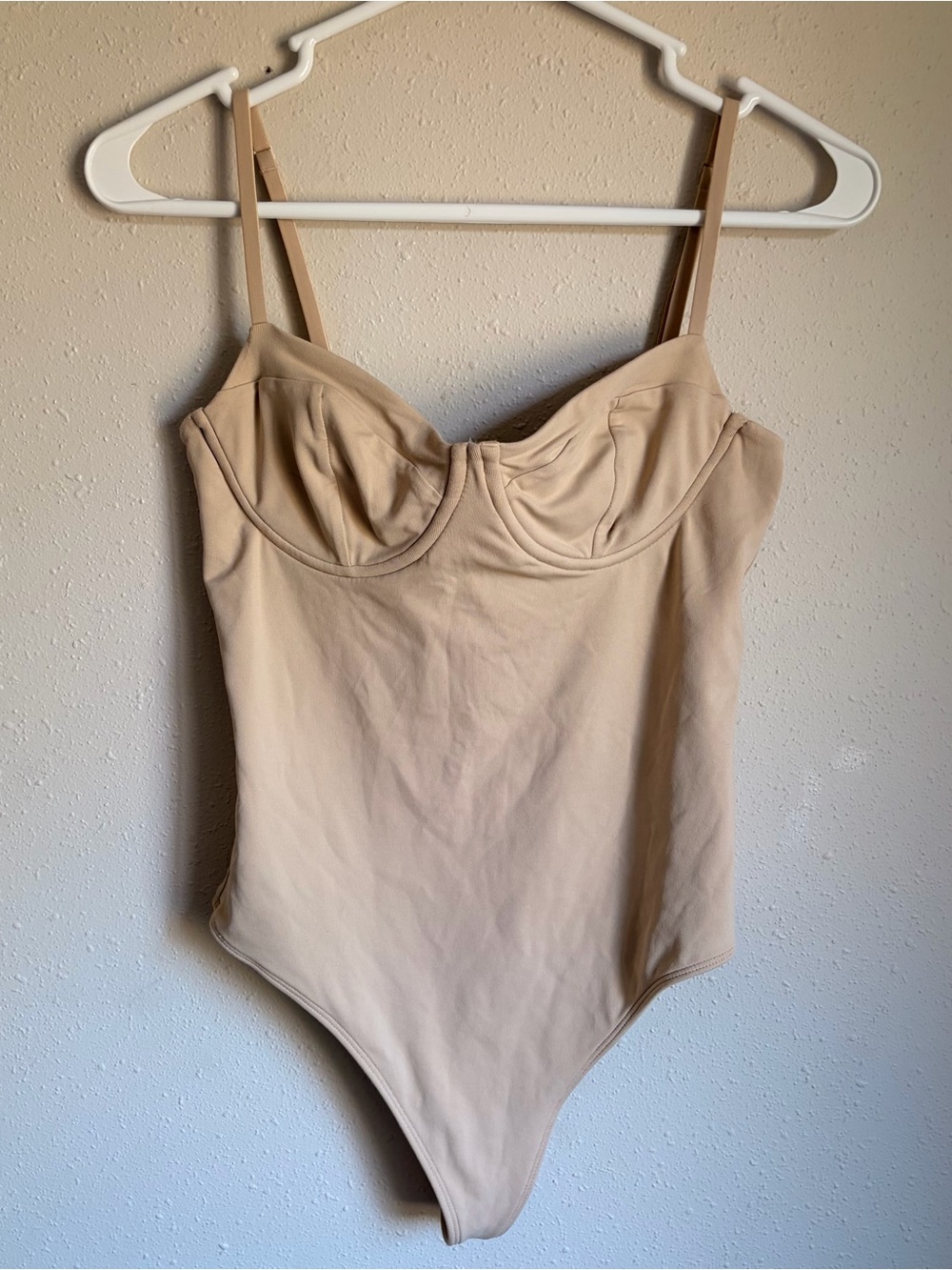 Babaton Beige Underwire Shaping Bodysuit